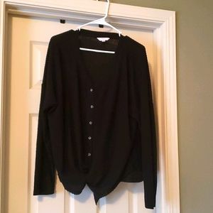 Button up front tie shirt